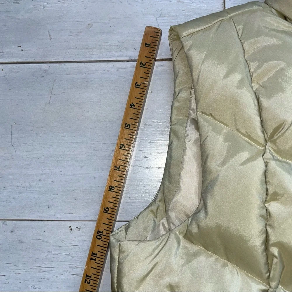 Tommy Hilfiger Women’s Lt Gold Quilted Puffer Vest Sz XXL Zip Front Zip Pockets